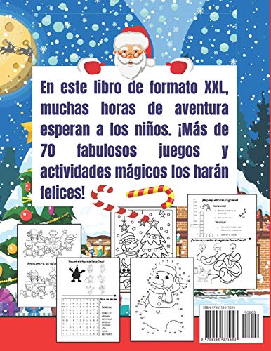 FELIZ NAVIDAD El libro de actividades para niños: Libro de juegos 4-8 años - Libro de Colorear Navidad, Laberintos para niños, Crucigramas, Sopa de ... Sudoku para niños, y más ! + EXTRA PAGINAS