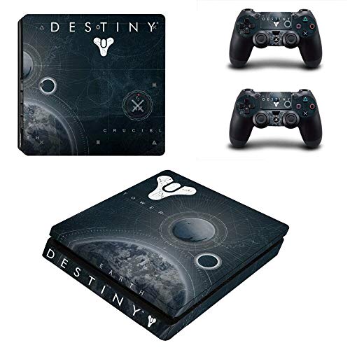 FENGLING Juego Destiny 2 Ps4 Slim Sticker Decal para Sony Playstation 4 Console y 2 Controller Ps4 Slim Sticker Vinyl Accesory