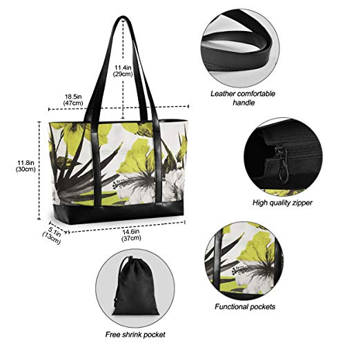 Flower Vector Handbag Tote Casual Outdoor Computer Bag Fashion Large Capacity