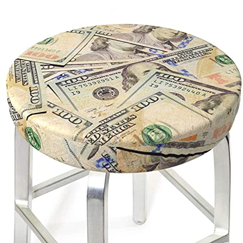 Funda de Asiento para Silla de Comedor,35cm Funda de Asiento de Silla Desmontable Elástica, para Cocina, Silla (Cientos de Billetes de 100 dólares)