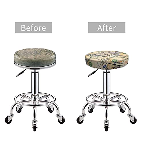 Funda de Asiento para Silla de Comedor,35cm Funda de Asiento de Silla Desmontable Elástica, para Cocina, Silla (Cientos de Billetes de 100 dólares)