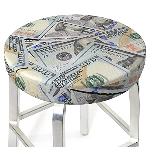 Funda de Asiento para Silla de Comedor,35cm Funda de Asiento de Silla Desmontable Elástica, para Cocina, Silla (Cientos de Billetes de 100 dólares)