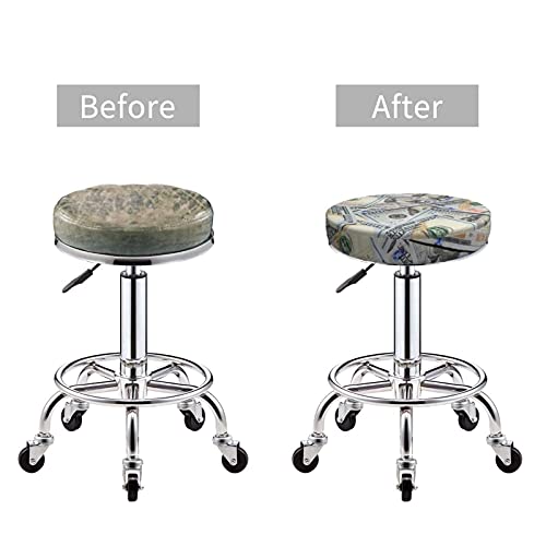 Funda de Asiento para Silla de Comedor,35cm Funda de Asiento de Silla Desmontable Elástica, para Cocina, Silla (Cientos de Billetes de 100 dólares)