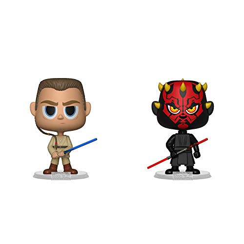 Funko 31621 VYNL - Paquete de 2 Unidades, 4 Pulgadas, Star Wars: Darth Maul y OBI WAN (La Amenaza Fantasma), Multi
