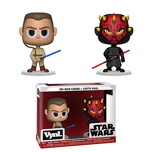 Funko 31621 VYNL - Paquete de 2 Unidades, 4 Pulgadas, Star Wars: Darth Maul y OBI WAN (La Amenaza Fantasma), Multi