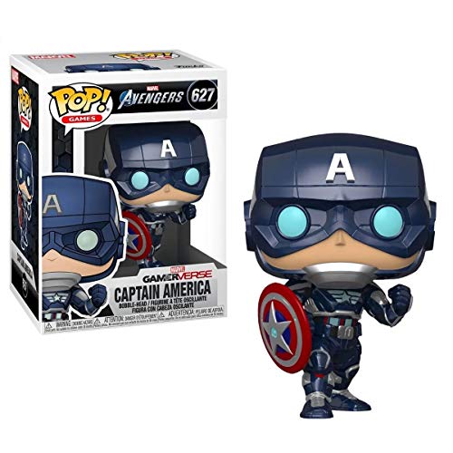 Funko - Pop! Marvel: Avengers Game - Capt America Figurina, Multicolor (47757)