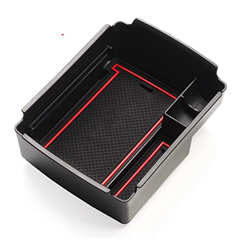 furong Caja de reposabrazos Caja de Almacenamiento en Forma para Volkswagen Golf 7 MK7 VII GTI R Centro Console Armrest Storage Accesorios Rojos Cartulacion (Color Name : Golf Box)