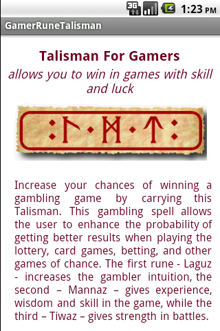 Game Winner Talisman Widget