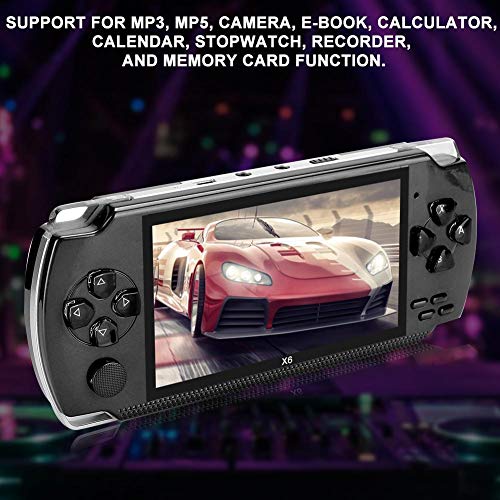 Gamepad de Consola de Juegos de 32 bits y 8 GB, Controlador de Consola de Juegos portátil de Mano con Pantalla HD de 4.3in, para Juegos GBA/GBC/GB/SFC/FC/Sega/SMC(Negro)
