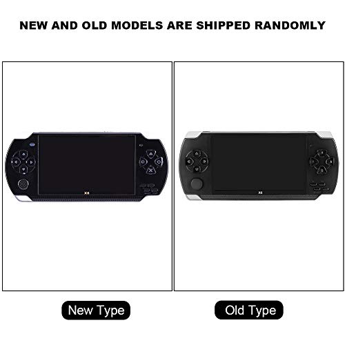 Gamepad de Consola de Juegos de 32 bits y 8 GB, Controlador de Consola de Juegos portátil de Mano con Pantalla HD de 4.3in, para Juegos GBA/GBC/GB/SFC/FC/Sega/SMC(Negro)