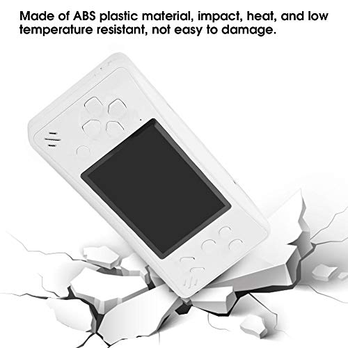 Gamepad de mano, 3.5 pulgadas 480x960 Pantalla TFT a todo color Mini consola de juegos Controlador incorporado 218 Juegos clásicos, Reproductor de juegos portátil Electrónica para niños(Blanco)