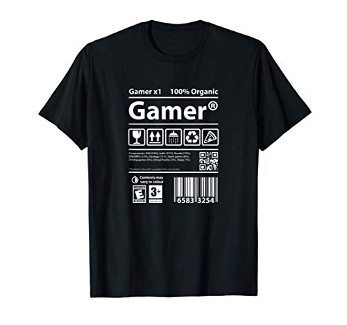 Gamer barcode funny box tshirt console videogames Camiseta