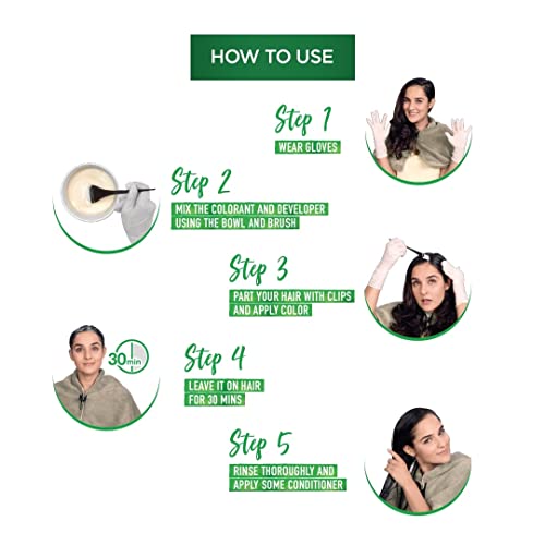 Garnier Color Naturals Nourishing Permanent Hair Colour Cream - Darkest Brown 3 1 Set by Garnier