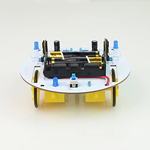 Gato DIY Inteligente Coche Interesante Lindo Batería Accionado Automático Movimiento Electrónico Conocimiento RC Robot Seguimiento STEAM Kit Educativo Juguete Programable para Niño