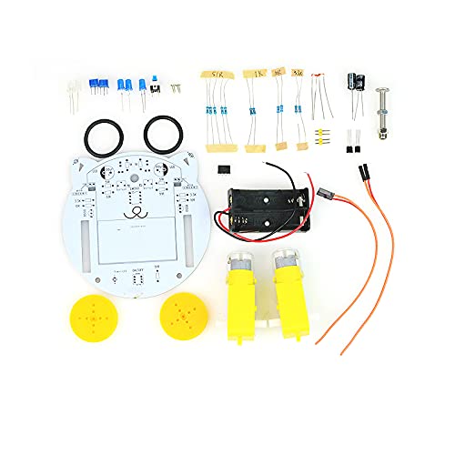 Gato DIY Inteligente Coche Interesante Lindo Batería Accionado Automático Movimiento Electrónico Conocimiento RC Robot Seguimiento STEAM Kit Educativo Juguete Programable para Niño