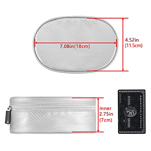 Geekria Controllers Carrying Pouch Travel Bag, Compatible with Google Stadia Cloud Gaming Platform, Sony Playstation 4 Wireless, PS4, Xbox Wireless, Nintendo Switch Pro, Portable Protector (Silver)