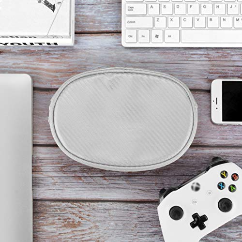 Geekria Controllers Carrying Pouch Travel Bag, Compatible with Google Stadia Cloud Gaming Platform, Sony Playstation 4 Wireless, PS4, Xbox Wireless, Nintendo Switch Pro, Portable Protector (Silver)