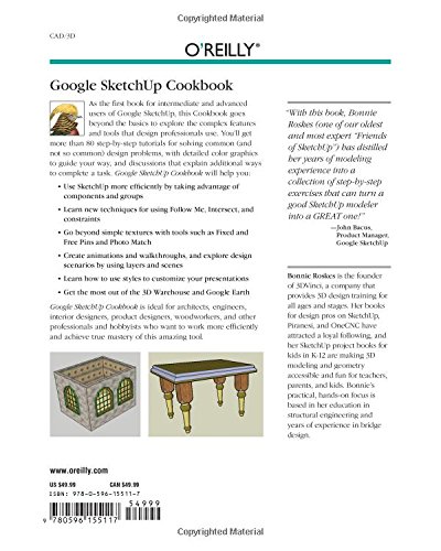 Google SketchUp Cookbook: Practical Recipes and Essential Techniques
