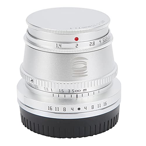 Goshyda Lente de cámara, Lente APS-C de 35 mm F1.4 con Montura FX, Proceso CNC, Efecto Visual Gran Angular de 45 °, para Fujifilm X-T4 / X-T3 / X-T30 / X-S10 / X-PRO2 / X‑ PRO3