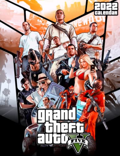 Grand Thẹft Auto V: Video Game Calendar 2022 - Games calendar 2022-2023 18 months- Planner Gifts boys girls kids and all Fans (Kalendar Calendario Calendrier).21