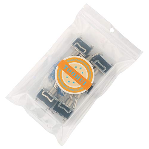 GTIWUNG 6 Pcs Interruptor Conmutador, Conmutador de Palanca SPST AC125V 10A/AC250V 6A, Coche Interruptor Palanca ON/OFF 2 Posiciones 2 Pin, Rocker Toggle Switch con terminal electrico redondo