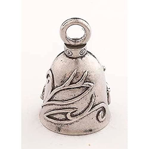 Guardian - Campana de la suerte o llavero con texto en inglés «Never Ride Faster Than Your Angel Can Fly»