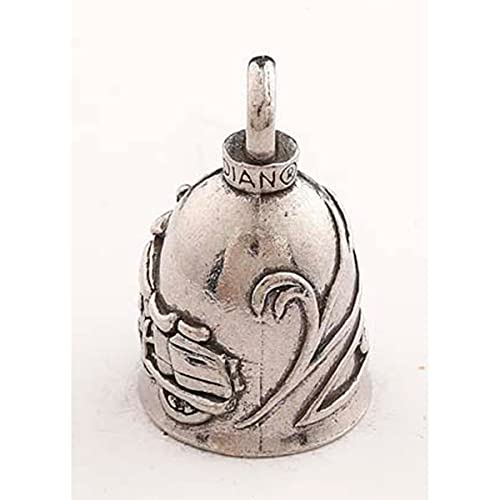 Guardian - Campana de la suerte o llavero con texto en inglés «Never Ride Faster Than Your Angel Can Fly»