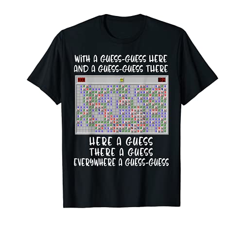 Guess-Guess Minesweeper Game Kids Old Computers - Regalo para hombre Camiseta