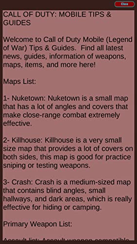 Guide for Call Of Duty Mobile 2019