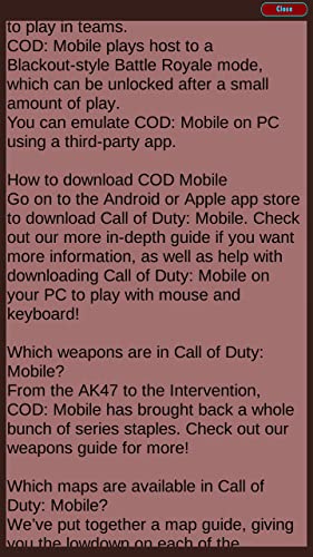 Guide for Call Of Duty Mobile 2019