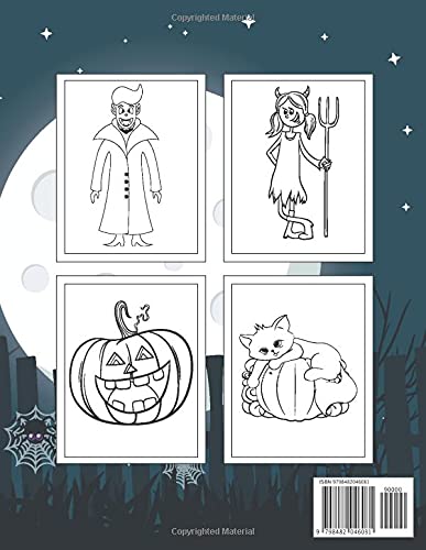 Halloween Coloring Book For Kids: Big Halloween Coloring Book for Kids Ages 1-3, All Ages 2-4, 4-8, Toddlers, Preschoolers and Elementary School