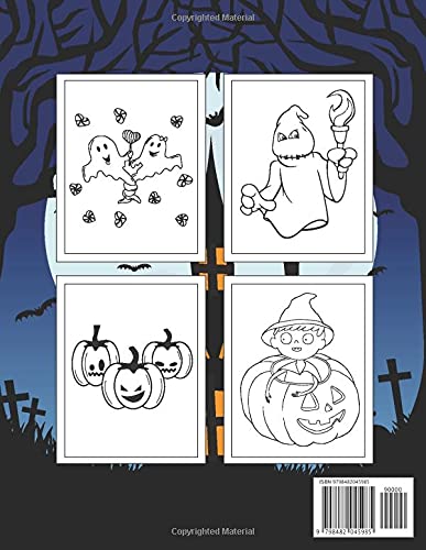 Halloween Coloring Book For Kids: Spooky Coloring Book for Kids Scary Halloween, Book for Kids All Ages 2-4, 4-8, Toddlers, Preschoolers