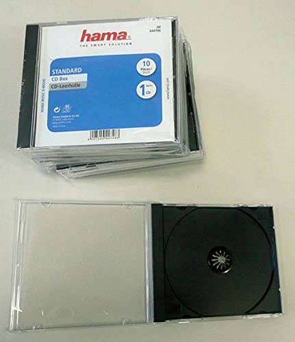 Hama 44746 - Carcasa Para Cd 10 Unidades, Transparente