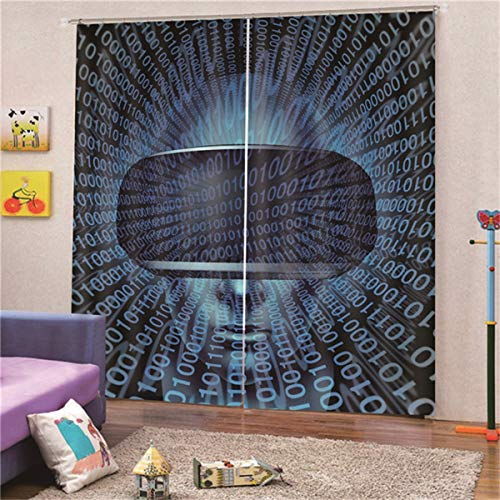 HAOTTP Cortina Opaca 3D con Gancho Impresión Digital VR para Sala De Estar Impresión De Dibujos Animados Ted Niños Cortinas Draps Niños para Dormitorio 270X300Cm