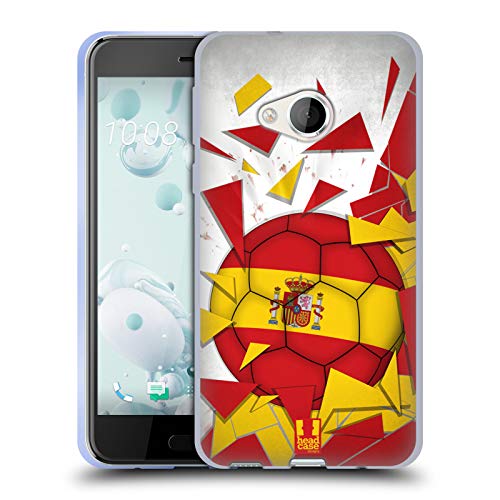 Head Case Designs España Saltos de Fútbol Carcasa de Gel de Silicona Compatible con HTC U Play/Alpine
