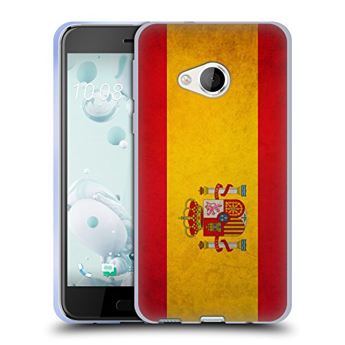 Head Case Designs Español De España Banderas Vintage Carcasa de Gel de Silicona Compatible con HTC U Play/Alpine