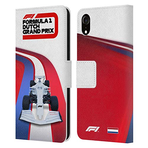 Head Case Designs Licenciado Oficialmente Formula 1 F1 Netherlands Grand Prix World Championship Carcasa de Cuero Tipo Libro Compatible con Apple iPhone XR