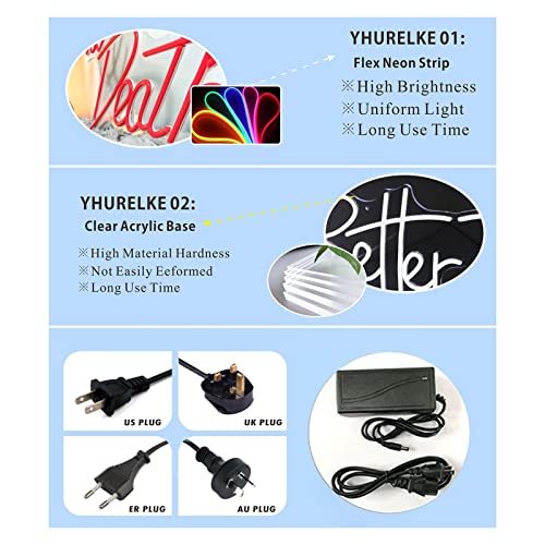 Hello Gorgeous señales de neón, signos de colgante regulable personalizados for el hogar, regalo de la niña de la fiesta de la fiesta de bodas de cumpleaños ( Color : Green , Size : Width 65CM )