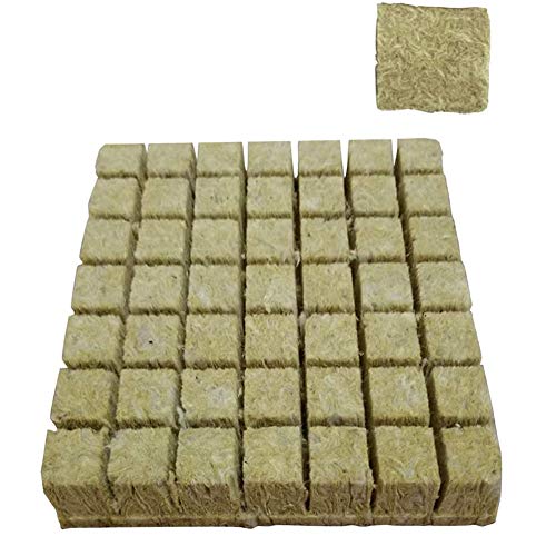 Hilai Bolsas para Cultivo, Root Riot Cubos, Cubos de Lana de Roca Crecer Vivero Bloque hidropónico sin Suelo Cultivo Comprimir Base para el Crecimiento Vegetal style1 50pcs