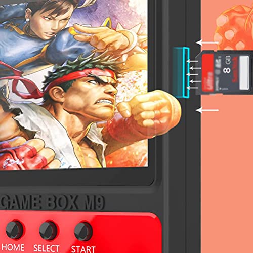 HJKPM Retro Mini Handheld Game Console, M3 Video Portable TV Joystick Arcade Machine 3D Flecha Diseño Clave Incorporado 2000 Classic Games Soporte Tarjeta De Memoria Expansión,A1