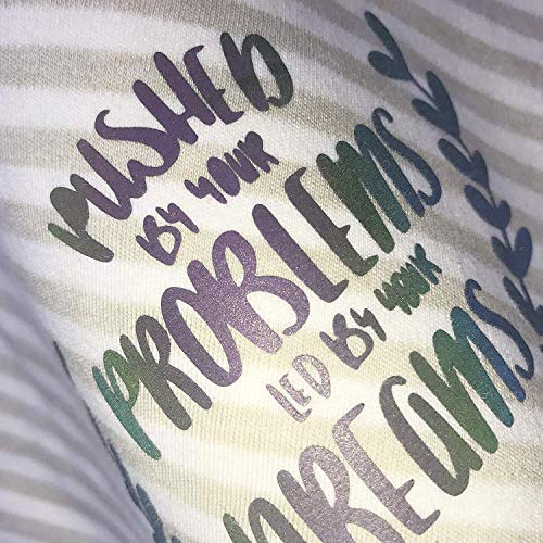 Holographic Reflective Heat Transfer Vinyl Colorful Rainbow HTV Under The Light with Heat Press for DIY T-Shirt 12 by 20 inch 2 Sheets/Bundle