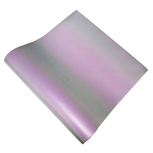 Holographic Reflective Heat Transfer Vinyl Colorful Rainbow HTV Under The Light with Heat Press for DIY T-Shirt 12 by 20 inch 2 Sheets/Bundle