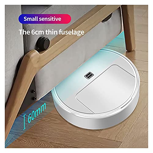 Home Intelligent Robot Vacuum Cleaner Smart Cleaning Wet Mopping Sweeping Dust Self Navigated Rechargeable Smart Cleaner Robot Home Cleaner (Color : White)