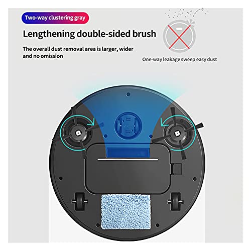 Home Intelligent Robot Vacuum Cleaner Smart Cleaning Wet Mopping Sweeping Dust Self Navigated Rechargeable Smart Cleaner Robot Home Cleaner (Color : White)