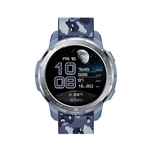 HONOR Watch GS Pro Smartwatch Relojes Inteligente Mujer Hombre,25Días de Duración de la Batería, Monitoreo de SpO2 y Frecuencia Cardíaca, Notificación de Mensaje de Llamada Bluetooth GPS 5ATM, Azul