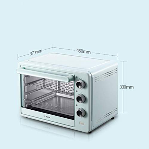 Horno Multifunción, Horno Tostador 32L Temporizador Puerta De Vidrio Doble Parte Superior E Inferior Horno Tostador De Encimera De Convección Negro Estético Y Práctico