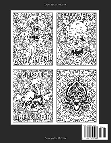 Horror Zombie Coloring Book: An Adult Horror Coloring Pages With 40 Unique Designs | Creepy Illustrations Of Zombies Head and Bleeding Skull - Scary Gifts For Grown-ups (Adult Colouring Books)