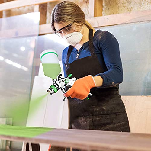 HVLP Pistola de Pintura Profesional,Pistola Pintura,con 3 boquillas 1,4mm 1,7mm 2,0mm y Taza de 600cc,Pistola Pintura Compresor para Automóviles, Techos, Paredes, Pisos Pintura