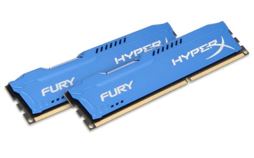 HyperX Fury - Memoria RAM de 16 GB (1600 MHz DDR3 Non-ECC CL10 DIMM, Kit 2x8 GB), Azul