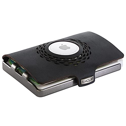 I-CLIP Original Silver Radio Impact Black, Compatible con AirTag *, Cartera, Billetera, Monedero
